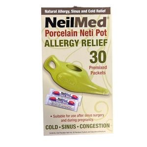 2/$16 💥 1204 NEW NeilMed Porcelain Neti Pot Allergy Relief 30 Premixed P…